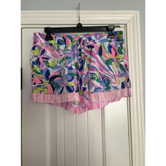 Lilly Pulitzer Katia Tropical Drawstring Shorts Small - Picture 1 of 6